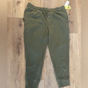 Mens green jogger sweatpants.